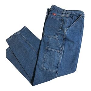 Wrangler Men's Relaxed Carpenter Denim Jeans - Blue 40x30